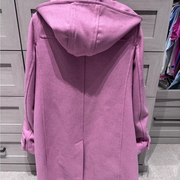 J. Crew Women's Pink Melton Wool Pea Coat with Toggle Closures - Picture 2 of 5